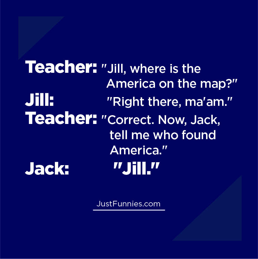 Teacher Jill, where is the America on the map