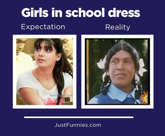 Girls in school dress