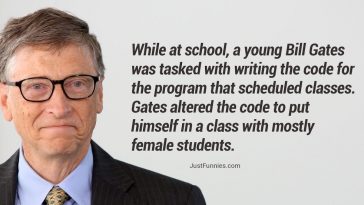 While at school, a young Bill Gates was tasked